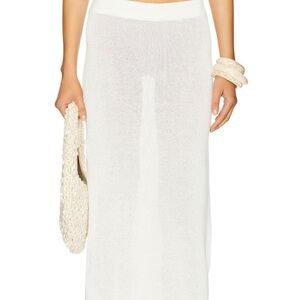 SNDYS off white Cali maxi skirt